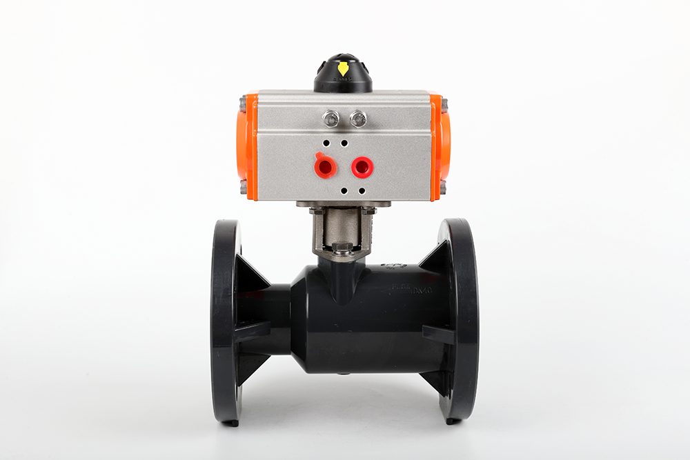 和龙气动法兰一体球阀